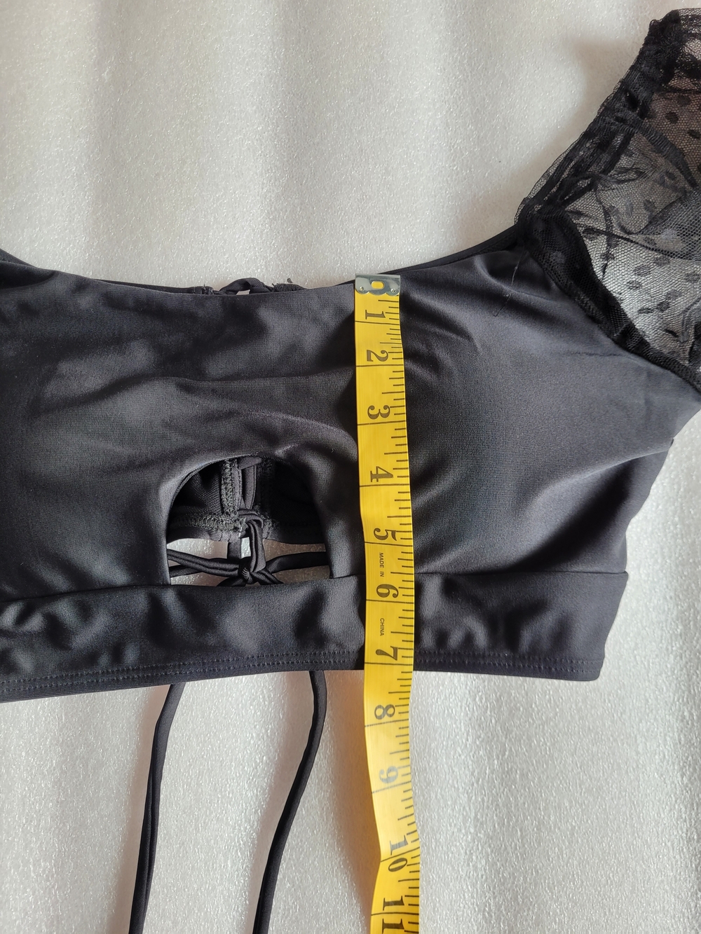 Sheer Puff-Sleeve Crop Crop Top Black Goth Whimsigoth 0X - Picture 10 of 11